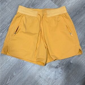 lululemon athletica Women's Golden Yellow Drawstring Athletic Shorts